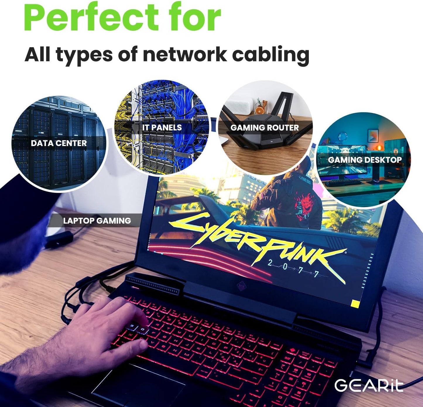 Cat 6 Ethernet Cable 5 Ft (24-Pack) - Cat6 Patch Cable, Cat 6 Patch Cable, Cat6 Cable, Cat 6 Cable, Cat6 Ethernet Cable, Network Cable, Internet Cable - Black 5 Feet